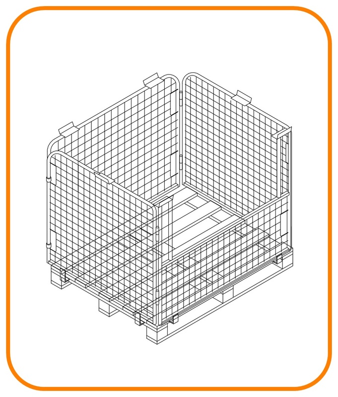Metal furniture wire mesh containers 