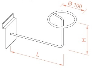 cepuru turētājs slatwall panelim