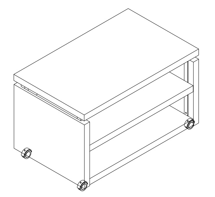clothing display table on wheels
