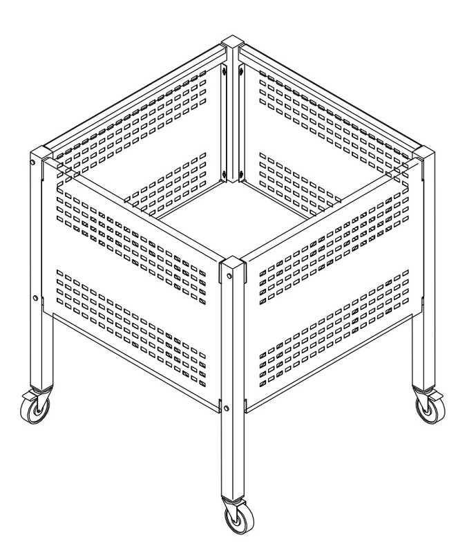 perforated retail display table
