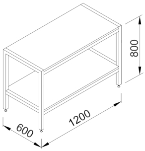 metal retail display table