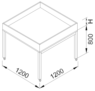 low retail display podium