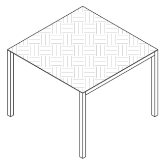 laminate retail display table