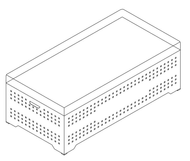 low retail display table podium